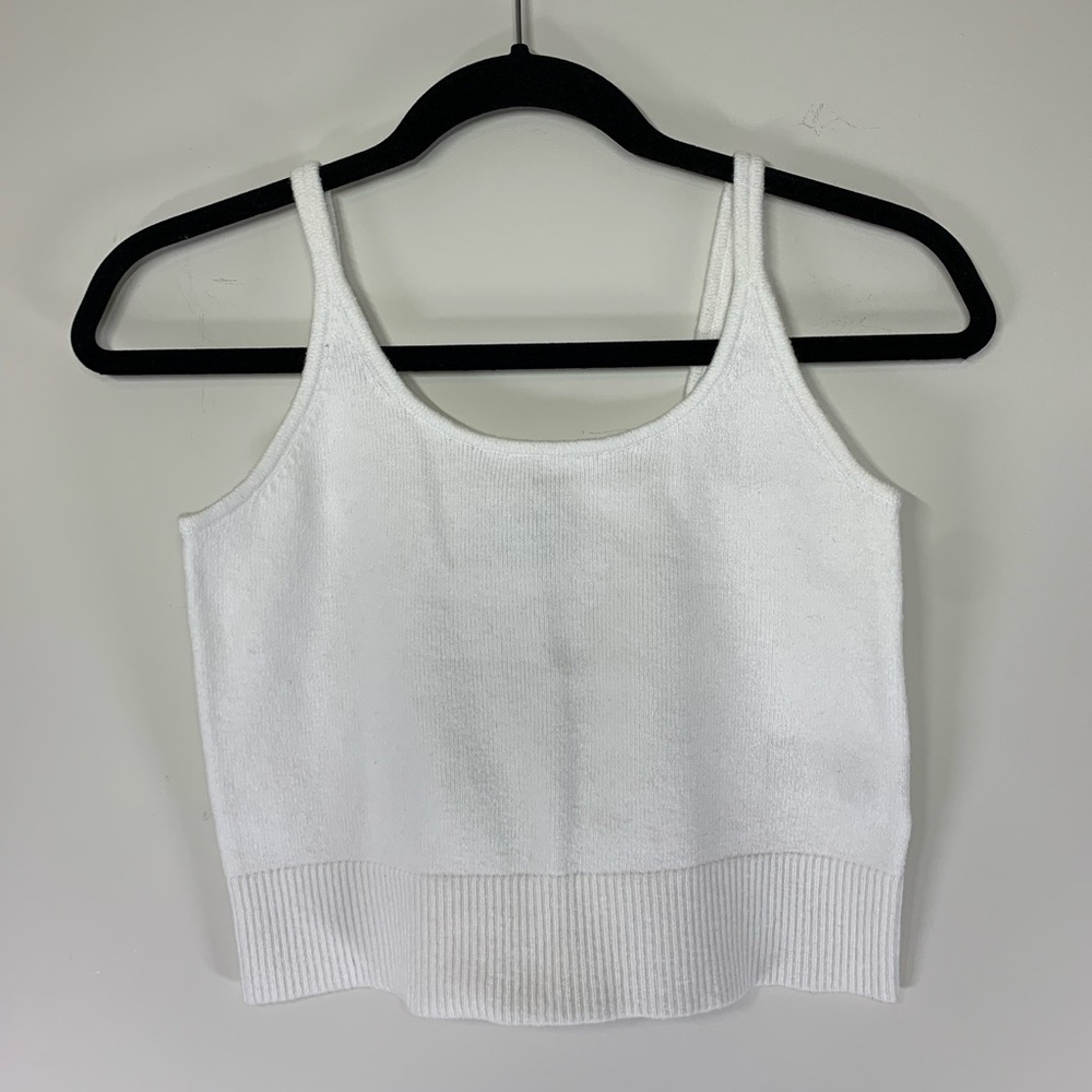 White Knit Tank Top by‎ Old Navy